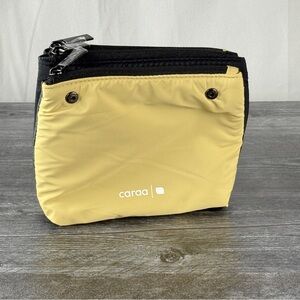 CARAA Black and Yellow Tech Pouch Travel Bag Organizer